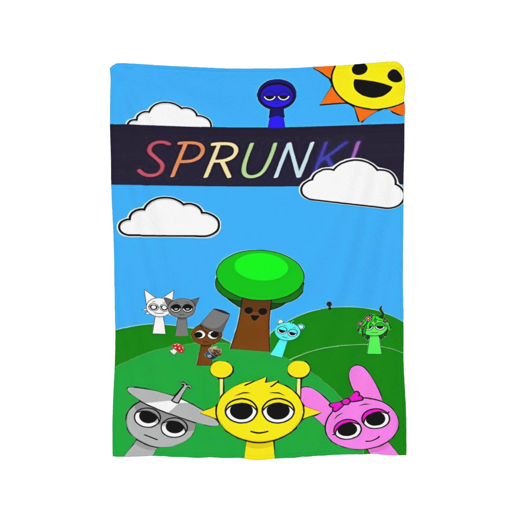 

Sprunki Game Flannel Blanket Pinki Raddy Simon Funny Throw Blankets for Home 200x150cm Bedspread, 75x90cm