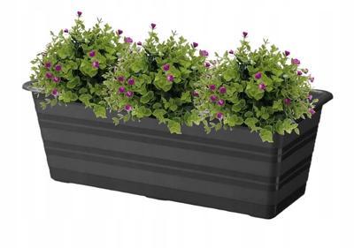 Graphite Balcony Box 60cm Plastic
