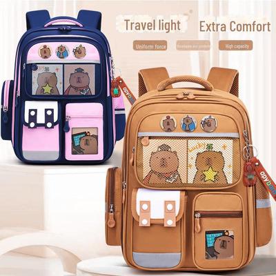 Σακίδιο Πλάτης Capibara Ελαφρύ Μεγάλης Χωρητικότητας για Κορίτσια Δημοτικού, 1ης-6ης Τάξης, με Προστασία Σπονδυλικής Στήλης