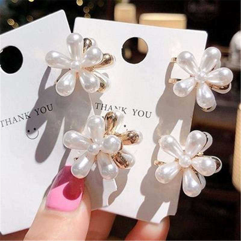 

Изысканные милые жемчужные маленькие заколки-коготки, модные заколки-булавки для женщин и девочек, элегантные аксессуары для волос 1/2/3/4 шт./комплект one size рыжехвостый