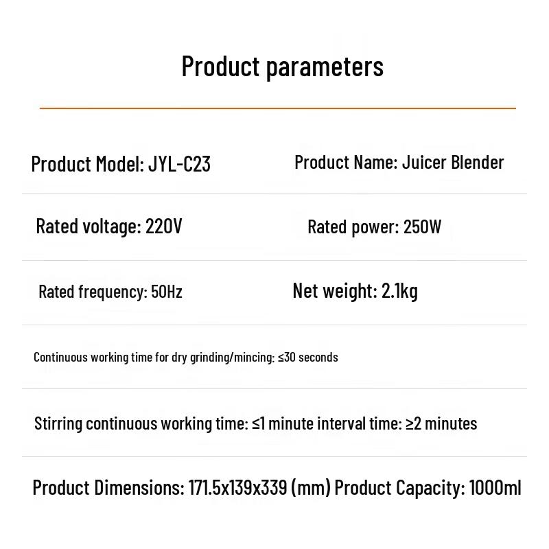 Joyoung JYL-C23 Multifunctional Juicer Blender CN plug (adapter included)
