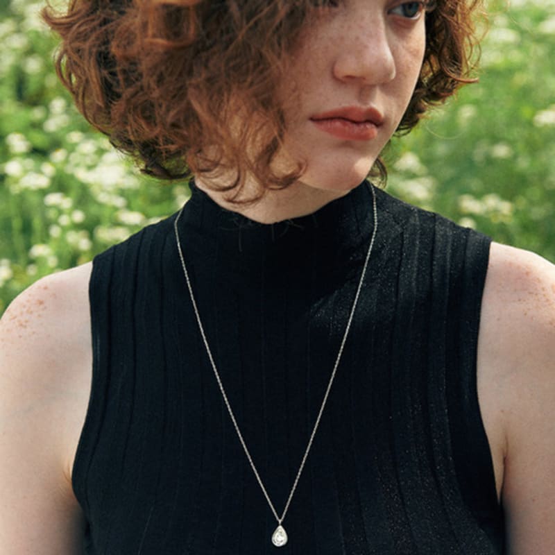 verte [925 silver] Un.silver.89 / avocat necklace (2 size)