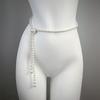 Heavy Duty Waist Belt Stylish for Stage Dance Music Festival Jeans Dress Belt Body Jewelry Chain Pearls Belly Dance