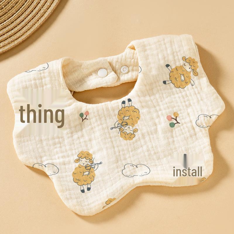 Baby Cotton Bib & Scarf Set - Infant Triangle Design