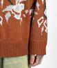 A MADE Wool Blend Jacquard Overknit (Fog Orange)