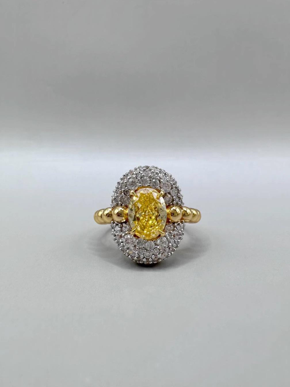 

Premium Minimalist 2024 Geometric Ring For Women Featuring Dazzling Yellow Diamond Beads