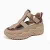 Roman Sandals Women's New Spring and Summer 2025 Versatile Hollow Soft Leather Outer Wear Sports Casual Thick-soled Hole Sandals