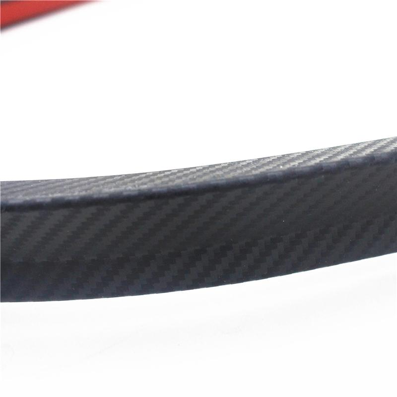 1.3M Car Rear Roof Trunk Spoiler Rear Wing Lip Trim Sticker Kit Carbon Fiber Color Flexible and Durable Universal