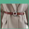 Ladies Slim Leather Waist Belt With Alloy Clasp For Modern Casual And Looks Work