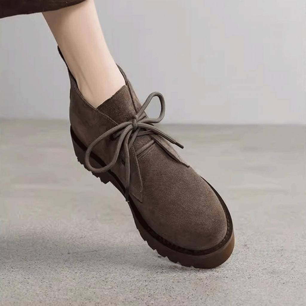 Retro Flat Women's Boots, Soft Leather Short Boots, New Style for Autumn and Winter Women's Shoes