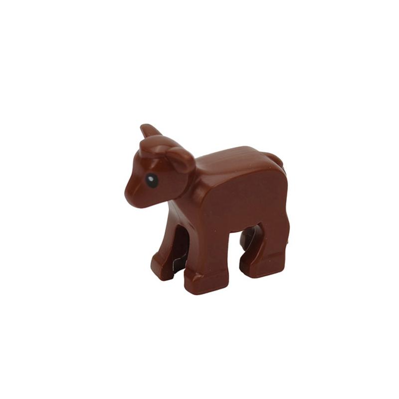 MOC City Animal Building Blocks Goat Wolf Penguins Eagle Goat Rabbit Pet Cat Dog Dairy Cattle Accessories Mini Bricks Toys Gifts