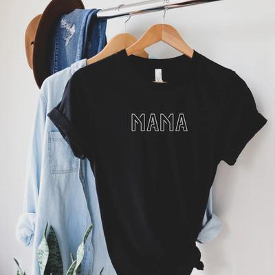 Mama Minimalist T-shirt Mothers Day Print Clothing Women T Shirt Aesthetics Graphic White Short Sleeve Polyester Women's T Shirt