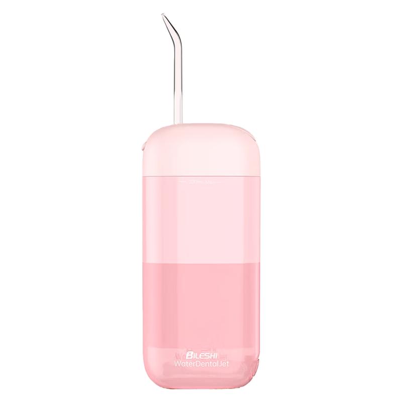 

BILESHI Portable Water Flosser, Pull-Type Oral Irrigator, Dental Cleaning Device With 4 Nozzles, Teeth Washer, Orthodontic Prevention Tool , Pink рожевий