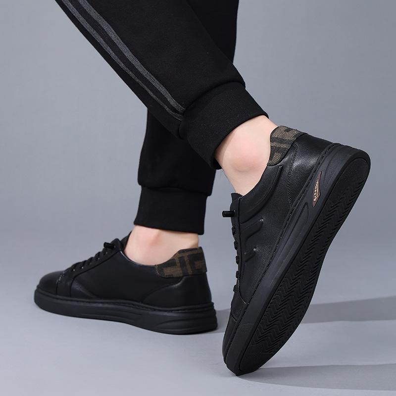 Autumn 2025 Trendy Men's Genuine Leather Slip-on Casual Sneakers 1292