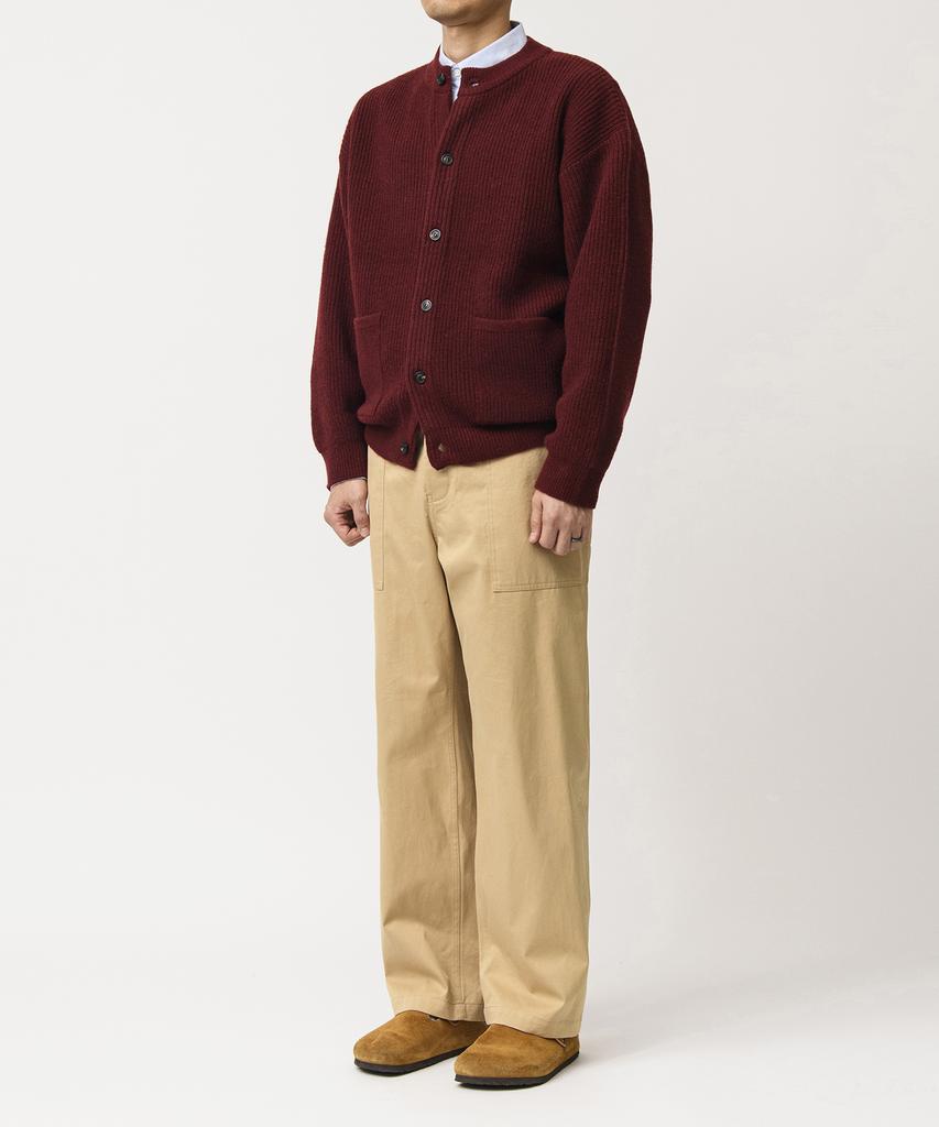 BEAT&SLNC Morrow Crewneck Cardigan (Burgundy)