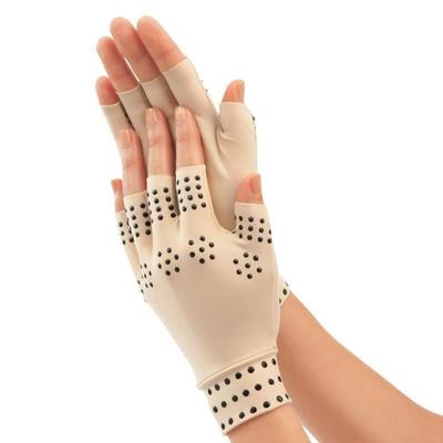 Sporty, Fitness, Cyklistika, Ochrana kloubů, Tlakové rukavice, Půlprsté protiskluzové elastické lepicí rukavice tělové barvy