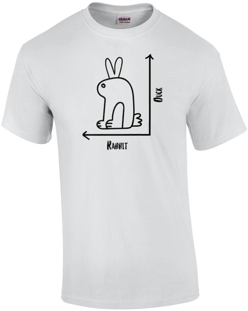 Duck Rabbit Graph - Which one do you see? Funny T-Shirt M