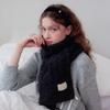 Fluffy Puppy Knit Scarf [ DARK CHACOAL ] [M005DC]