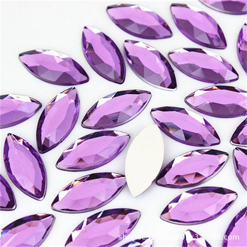 9x20mm Horse Eye Acrylic Flat Back Rhinestones for Jewelry and Craft Decoration