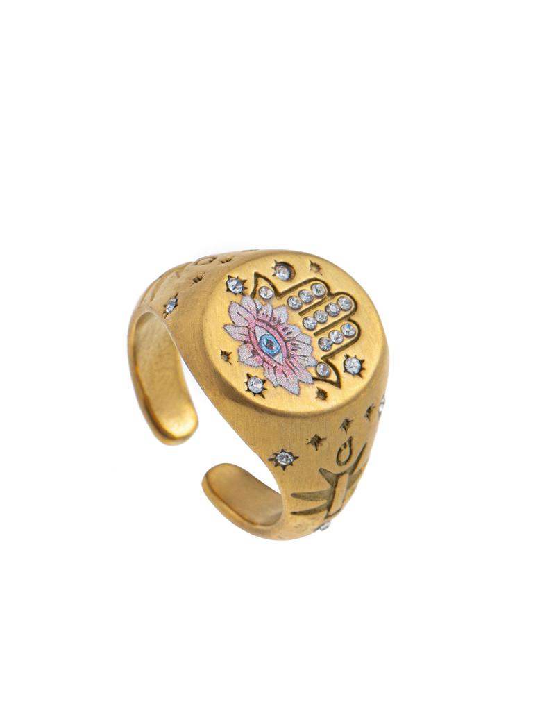 Stainless Steel Fashionable and Popular Valentine's Day Lion Mermaid Love Cupid Painted Ring