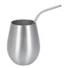 500ml Single Layer Beer Mug with Straw 304 Stainless Steel Drinking Cup for Bar Home