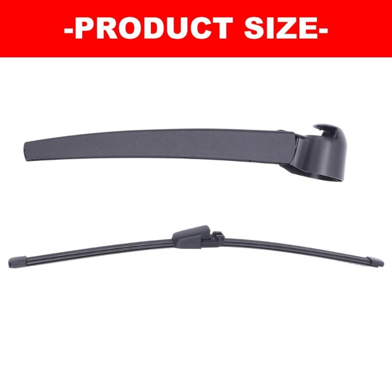 Rear Window Wiper Assembly Replacement, Arm and Blade Set with Reference 6Q6955707C 6Q6955425A for Golf 5 Worn Rear Wiper Service and Rear Glass