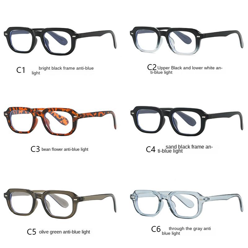 Anti-blue Light Glasses Fashion Square Eyewear Women Men Trend Simple Eyeglasses Blue Light Blocking Man Lady Computer Eyeglas