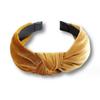 PROLY New Fashion Headband For Women Classic Canary Velvet Center Knot Casual Hairband Winter For Adult Turban Hair Accessories