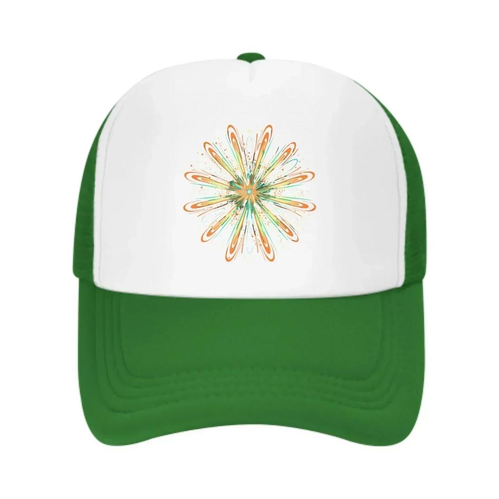 Firework Mesh Trucker Hats For Men Women Adjustable Casual Fashion Baseball Caps For Outdoor Activities