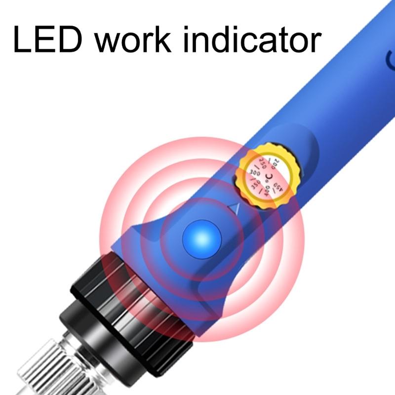 Soldering Iron Kits 60W 110V Upgraded Digital Electric Soldering Kits 200-480℃ Adjustable Temperature Welding Tool
