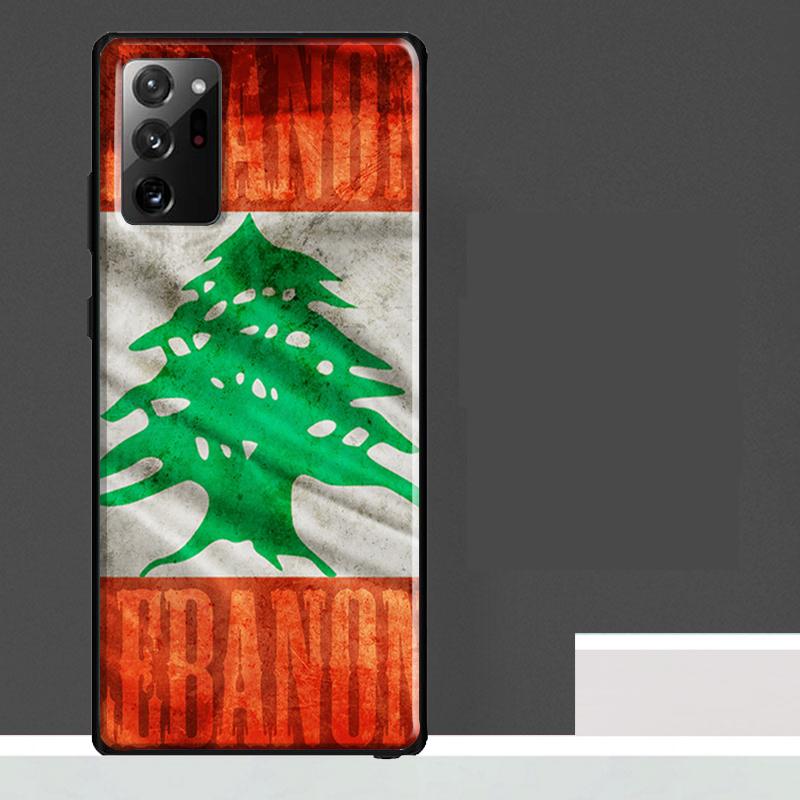 Lebanon Flag Map Case For Samsung Galaxy S25 Ultra S23 S22 S21 S24 Ultra S9 S10 S20 Plus S25 FE Phone Cover