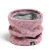 Unisex Solid Color Double Layer Warm Neck Scarf For Autumn Winter