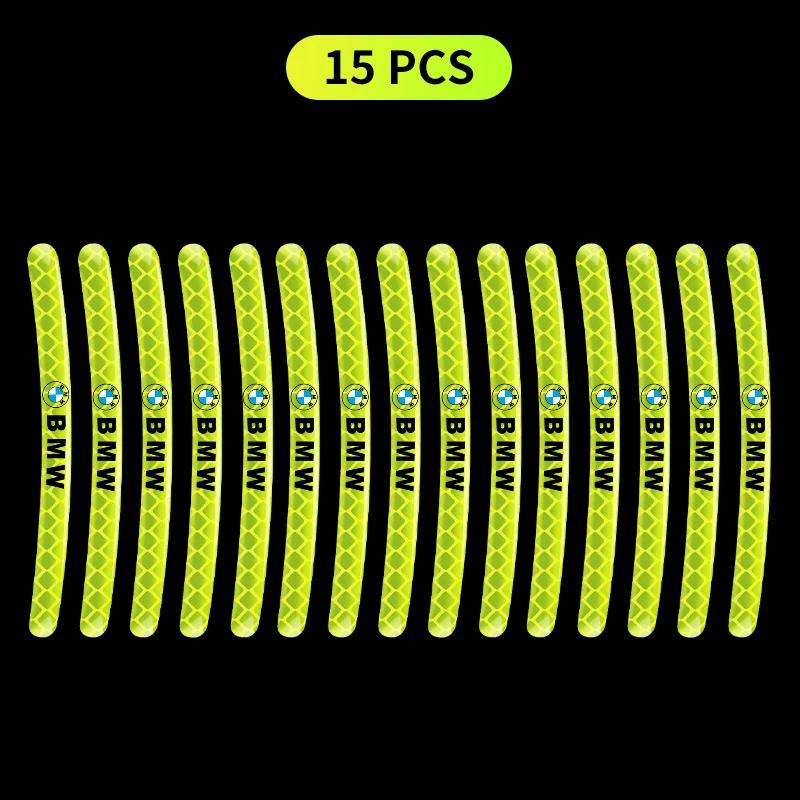 Car Bike Motorcycle Wheel Hub Reflective Stickers For BMW 13 5 Series F20 F21 F22 E87 E88 E90 E60 G30 E84 F10 F30 M X1 X3 X4 GT