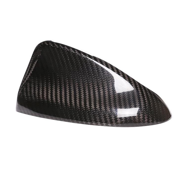 Johhar Real Carbon Fiber 3K Twill Glossy Shark Antenna Cover Decoration Protection for 2020 Alfa Romeo Giulia Stelvio