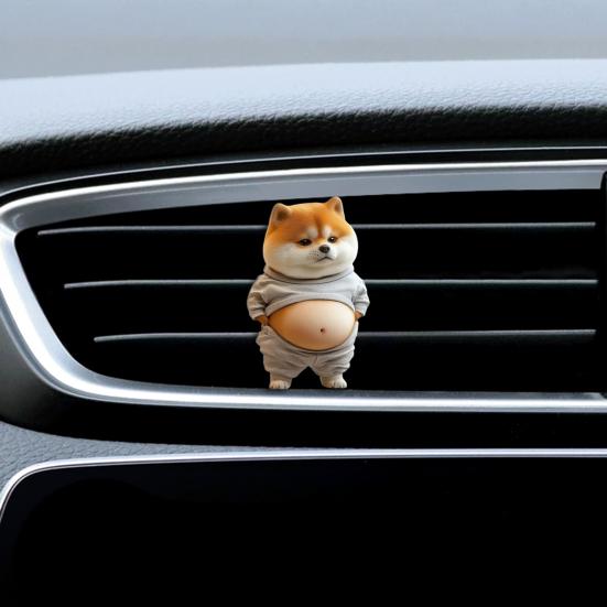 1/2/3/4/5 Adet Tombul Köpek Araba Havalandırma Klipsi Evrensel SUV Kamyon Oto Hava Sprey Akrilik Havalandırma Kelepçesi Dekorasyon Araba İç Aksesuarları