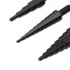 3pcs Precision Step Drill Bit Set Hex Shank Bearing Steel Step Drill Bit  Home Improvement