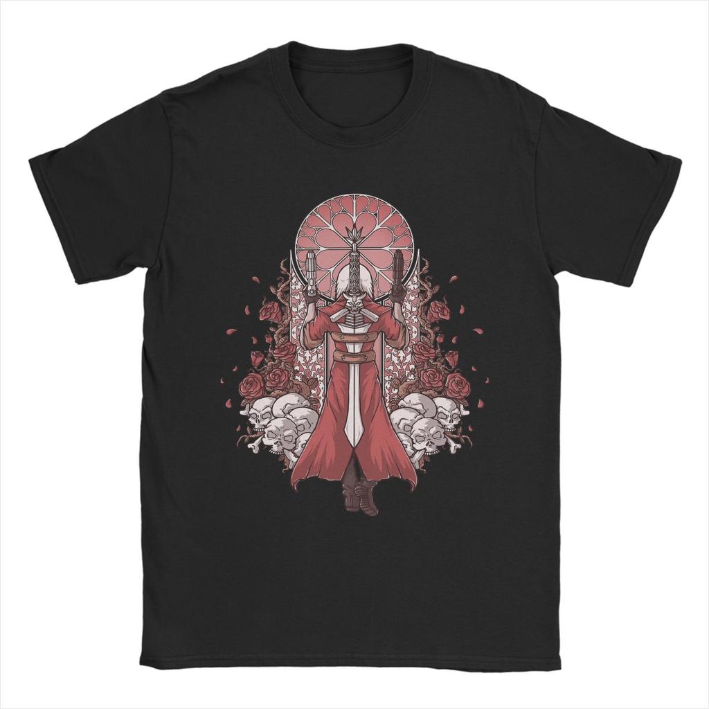 Virgil Devil May Cry DMC3 T Shirts for Men Cotton Vintage T-Shirts Round Collar  Tees Short Sleeve Clothing Gift