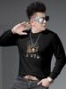 European-Style Round-Neck Sweatshirt for Men, Autumn 2025 New Trendy Brand Embroidered Sequin Long-Sleeve Base Shirt Men's Top