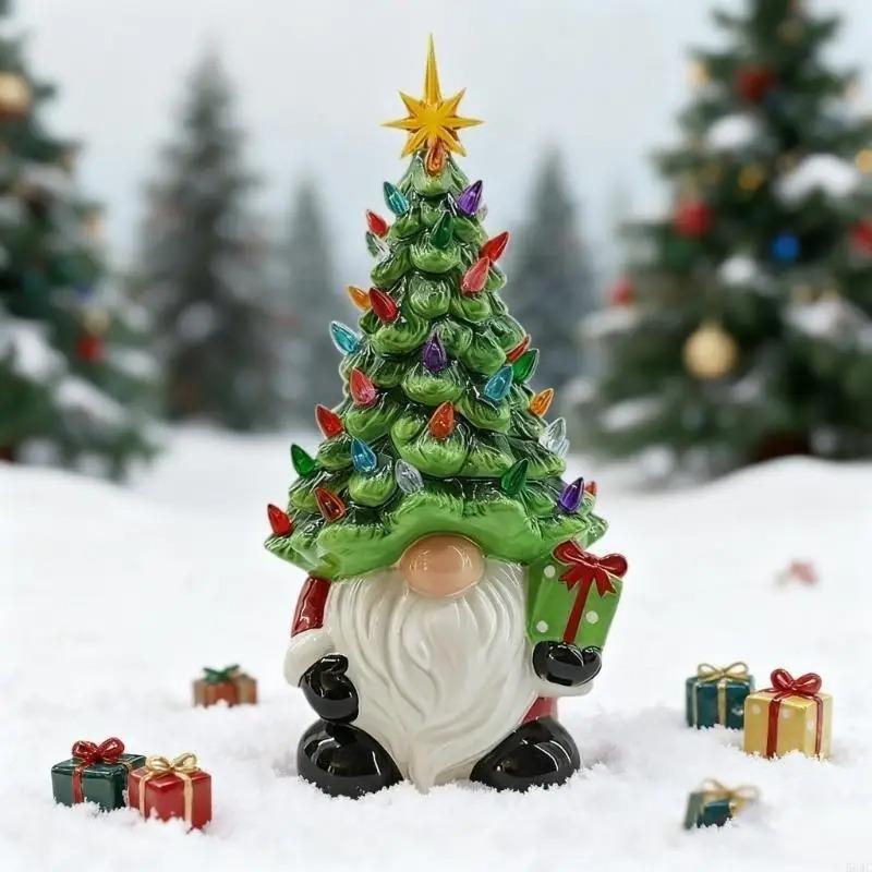 Weihnachtsdekorationen Leuchtender Zwerg Weihnachtsbaum Weihnachtsschmuck 6,3 Zoll Zwerg-Weihnachtsbaum mit 30 mehrfarbigen Lichtern 1 Stück