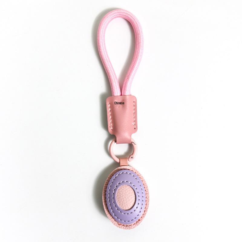 High-End Leather Alphabet Keychain Bag Pendant