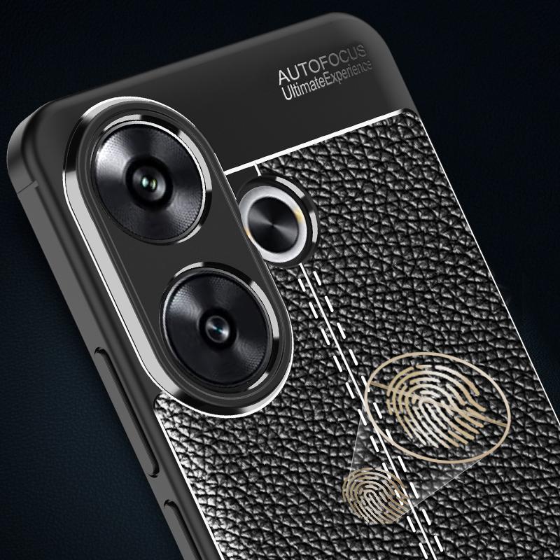 Für Xiaomi Redmi Turbo 3 5G/Poco F6 5G Handyhüllen Rutschfester Griff Litschi-Textur TPU-Schale