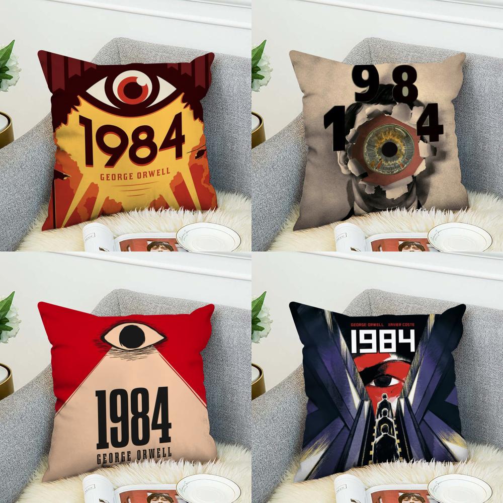 Nineteen EightyFour Pillow Case For Car Sofa Decorative Home Doublesided Print Plush Square Throw Pillow Cushion Cover