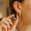 Vintage Gold Color Double Layer Hollow Flower Hoop Earring for Women Exaggerate Metal Big Petal Earring Party Daily Wear Jewelry