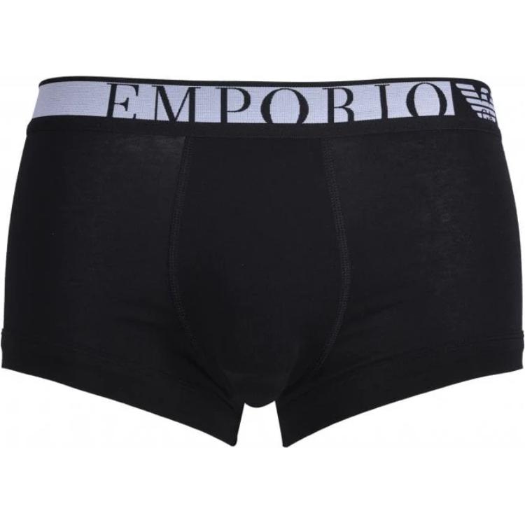 Emporio Armani Мужские боксеры с принтом букв, средней посадки, облегающие, черные 111389-2F525-00020 M