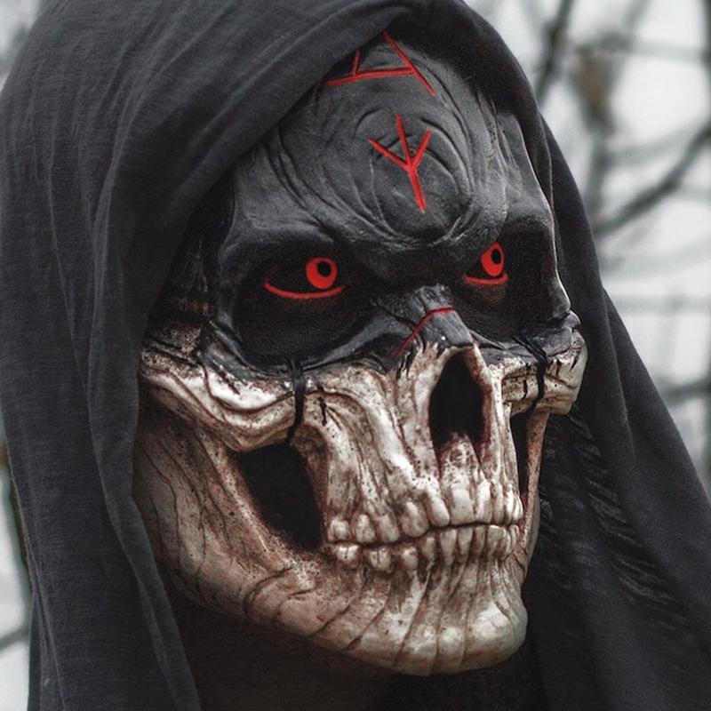 Halloween Scary Skull Head Mask Cosplay Party Horrible Bloody Masks Carnival Adult Horror Costume Head Cover Latex Mask