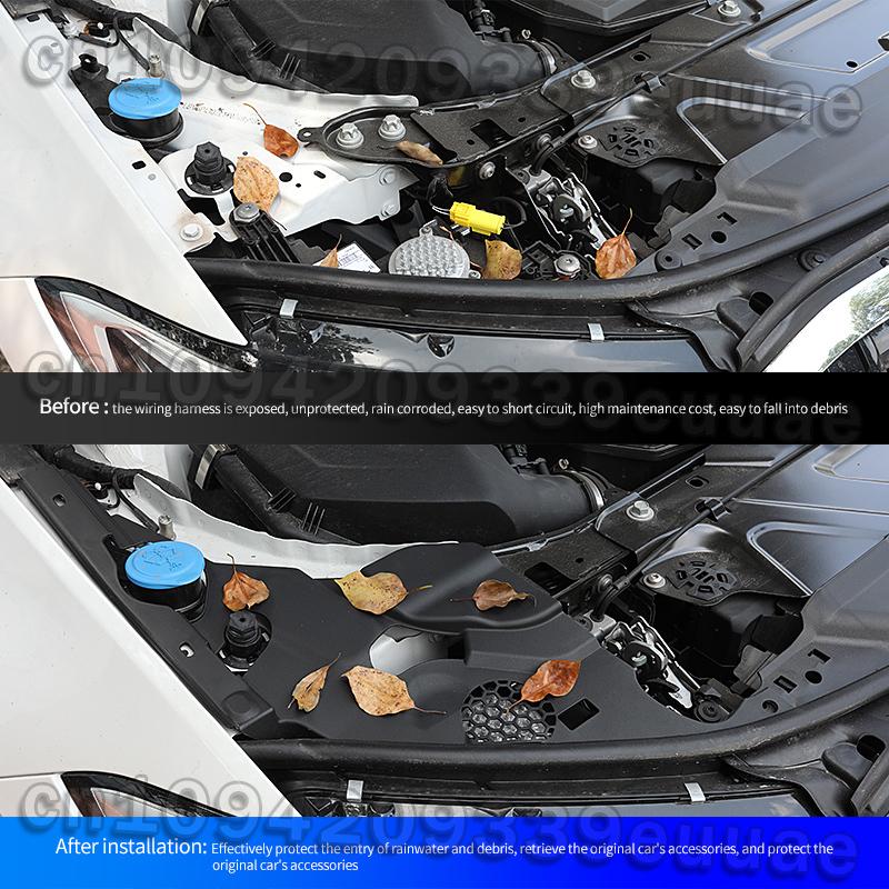 2PCS Car Front Engine Compartment Protective Cover For BMW 3 Series G20 G21 2020 2021 2022 2023 Dustproof Headlight Modification