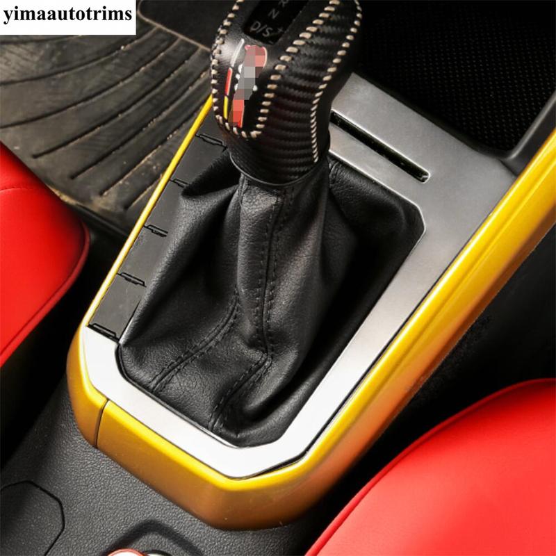 Car Center Console Gear Shift Box Panel Decor Cover Trim For VW Volkswagen Polo  -  Stainless Steel Interior Accessories