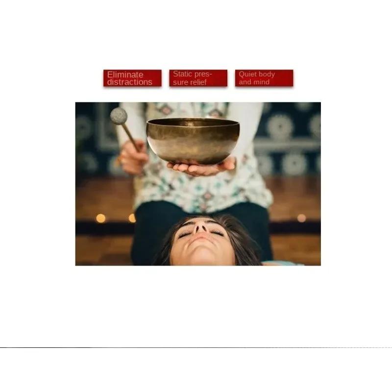 18CM Therapeutic Tibetan Bowl Tibetan Bell Meditation Bowl Meditation Instruments Spiritual Meditation Musical Instruments Percussion