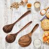 Wooden Ladle For Stirring Cooking With Heatproof Coating Ergonomic Serving Spoon Heat Resistant Rice Paddle