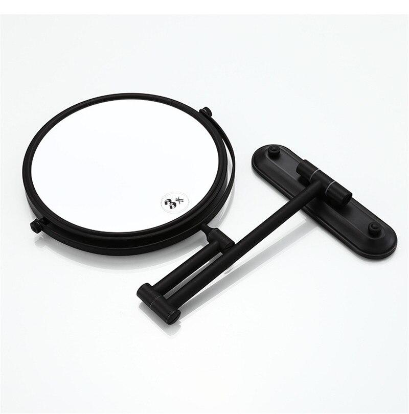 Hotel Bathroom Black Antique Copper Cosmetic Mirror European Telescope Mirror Folding Magnifying Mirror In Bathroom